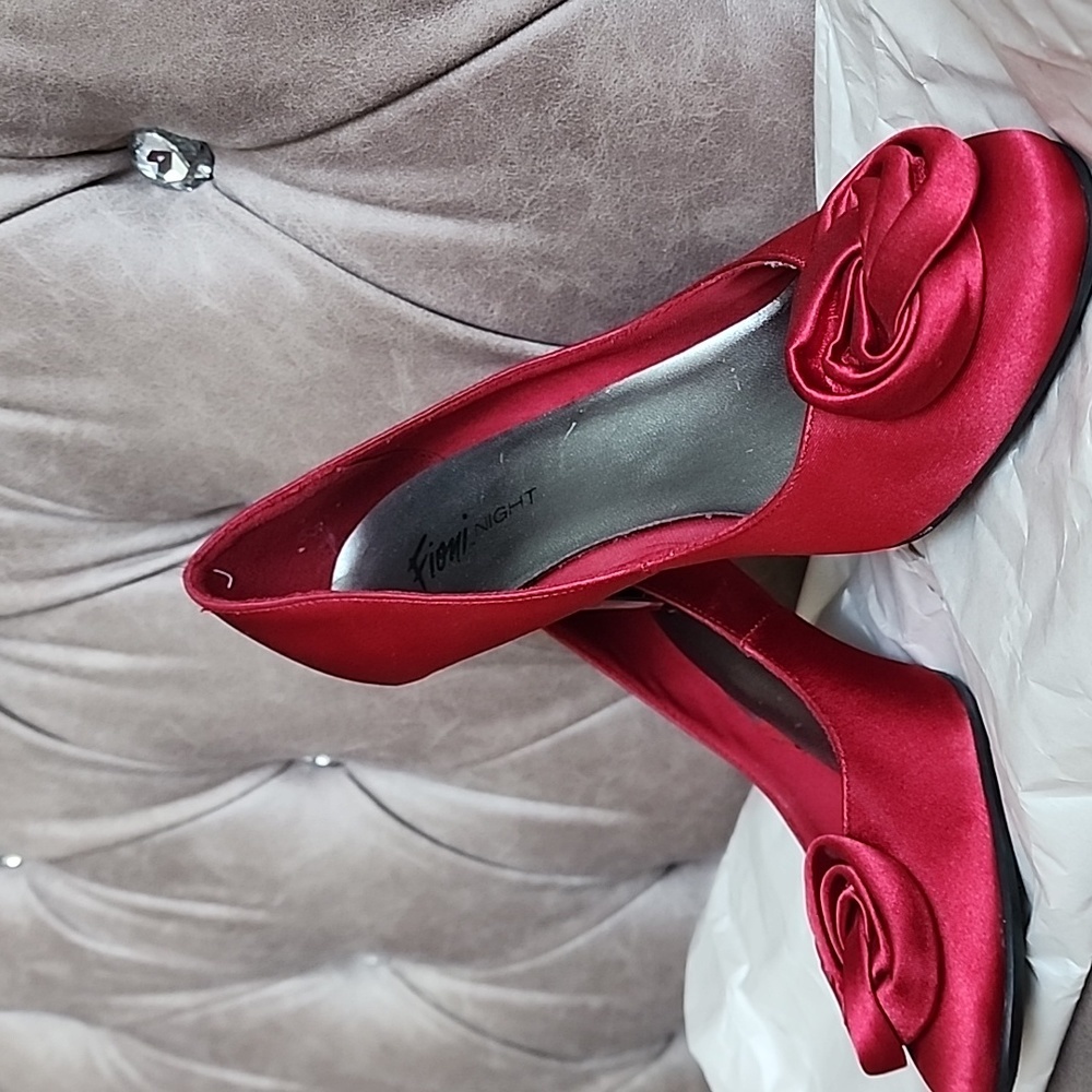 FIONI NIGHT, Satin Rosette Stilleto Pumps, Size 7.5😍 - Picture 2 of 7